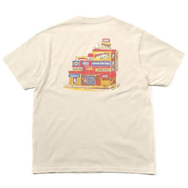 チャムス 半袖Tシャツ チャムスデパートTシャツ CH01-2353 Lサイズ グレージュ