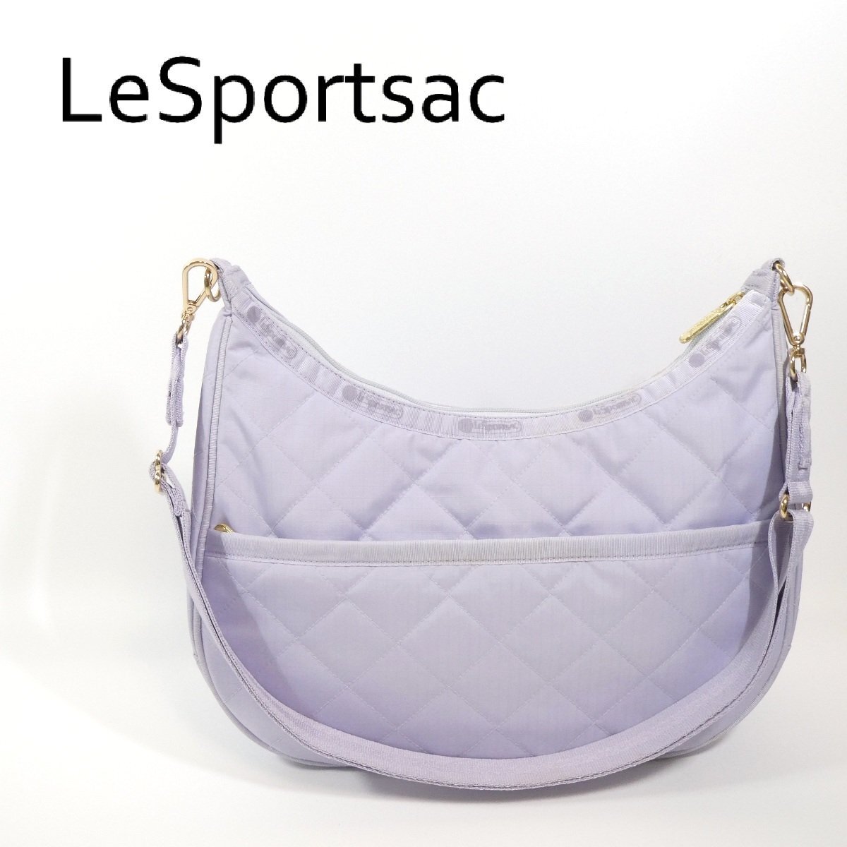 ☆レスポートサック ショルダートバッグ ラベンダー 1285 ヒヤシンスキルト CHAIN N/S CONV HOBO LAVENDER LeSportsac ◆T8