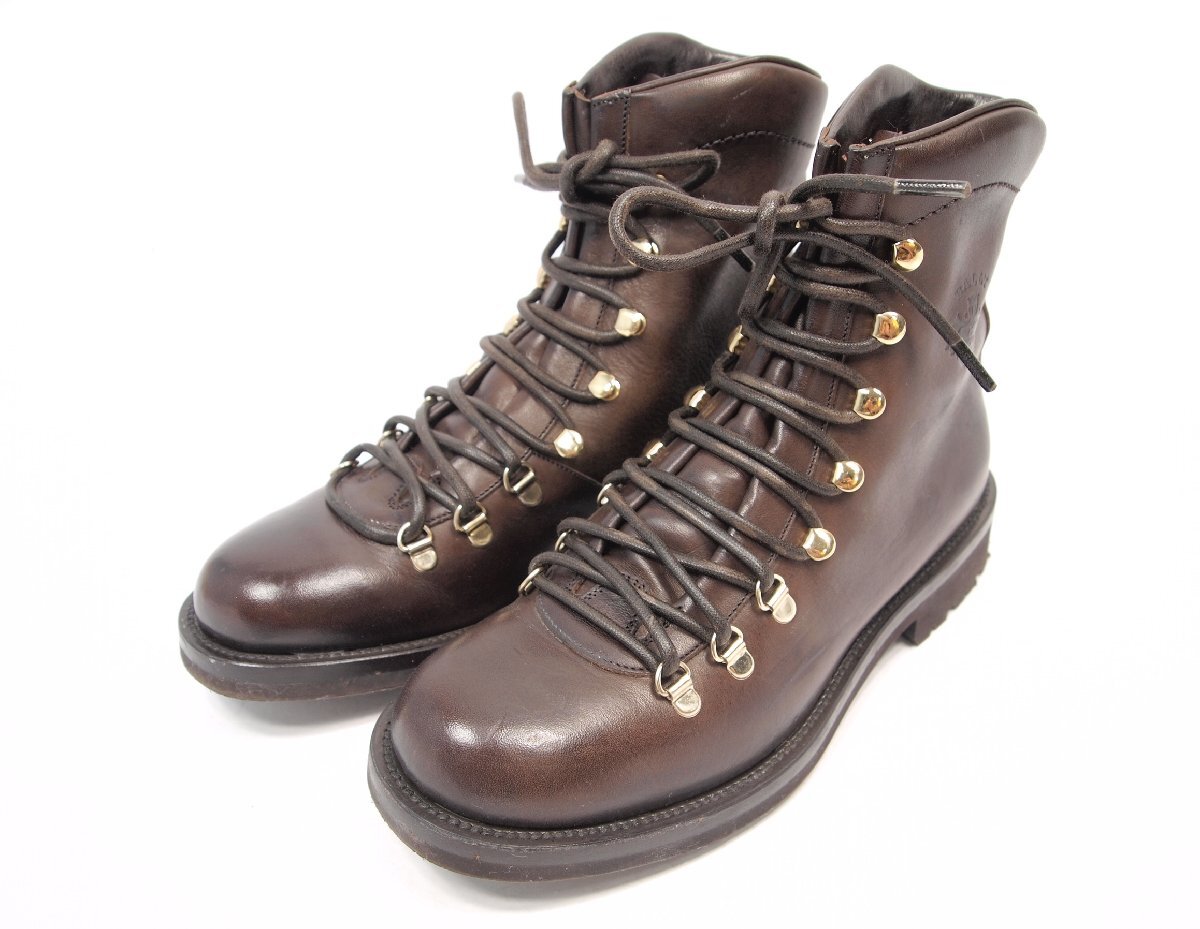2342　超美品　バリー　BALLY　編み上げブーツ　ブラウン　サイズ　US61/2　D　付属品完