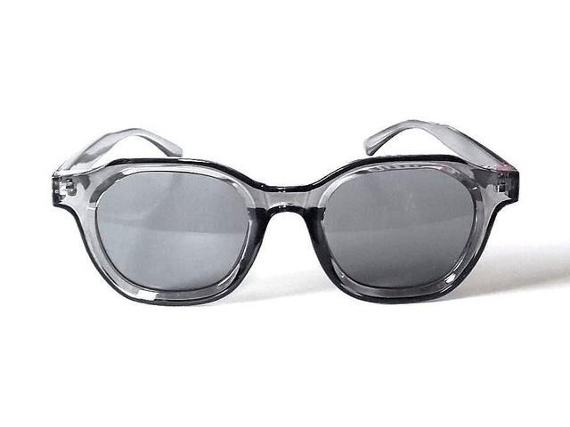 クラウンパント 太ぶち クリアグレー×グレー 伊達メガネ サングラス 01