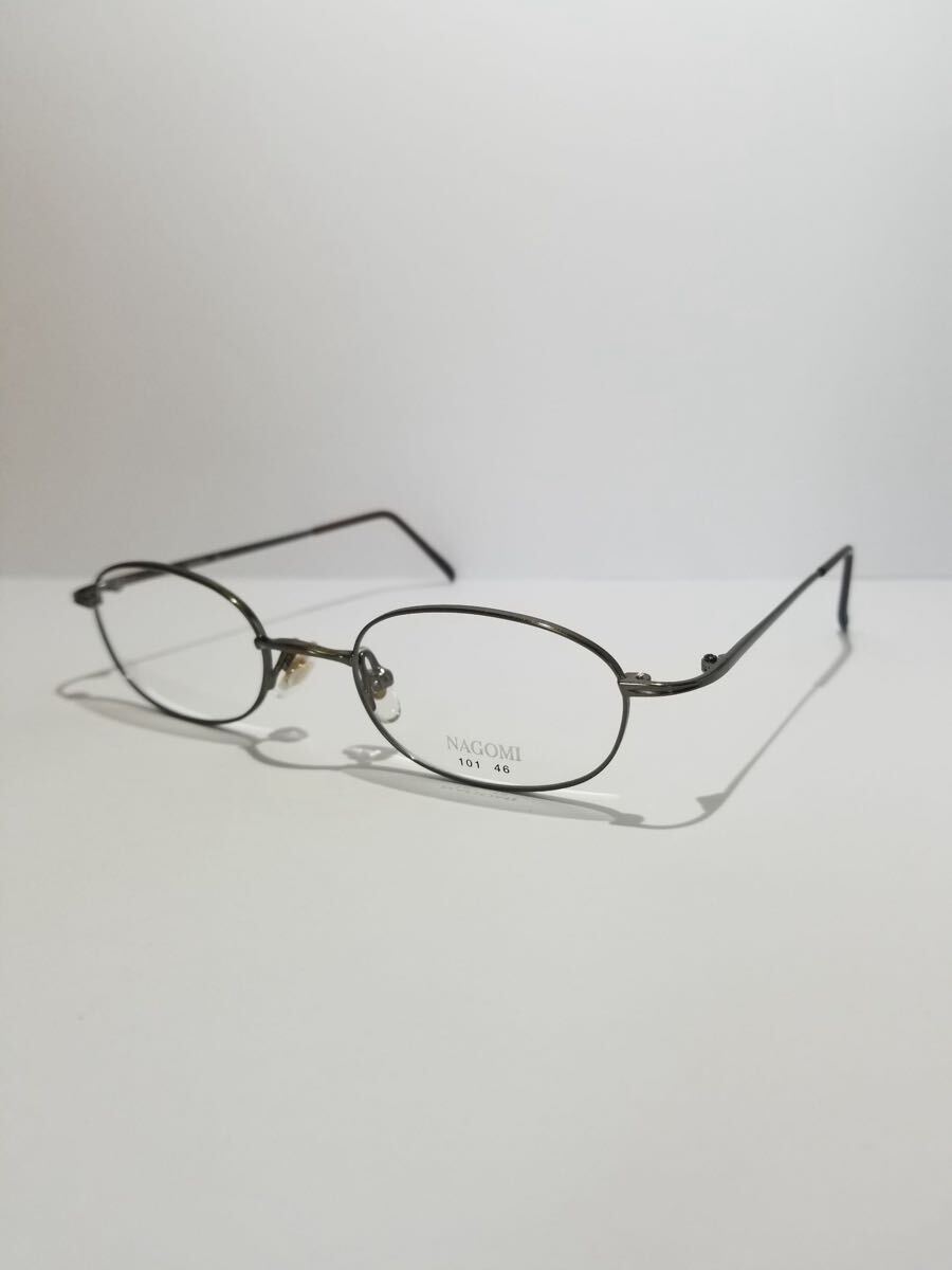 未使用 眼鏡 メガネフレーム NAGOMI 101 BK フルリム 金属フレーム 軽量10g 国産 日本製 MADE IN JAPAN 46口19-135 CJ-1