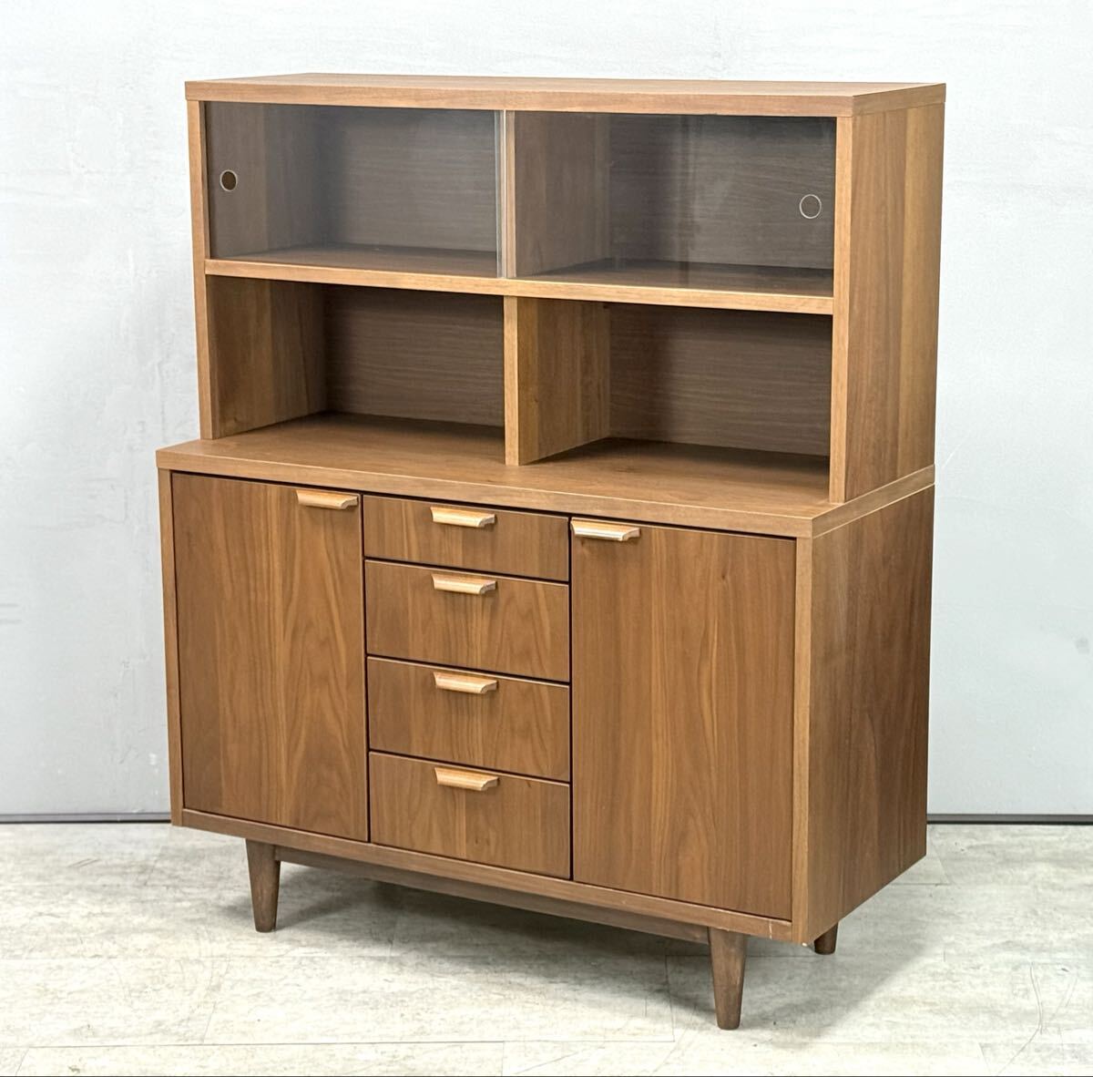 カキウチ家具■リビングボード シャタン 100 木製 サイドボード 飾り棚 キャビネット ■兵庫県姫路市から A25-210