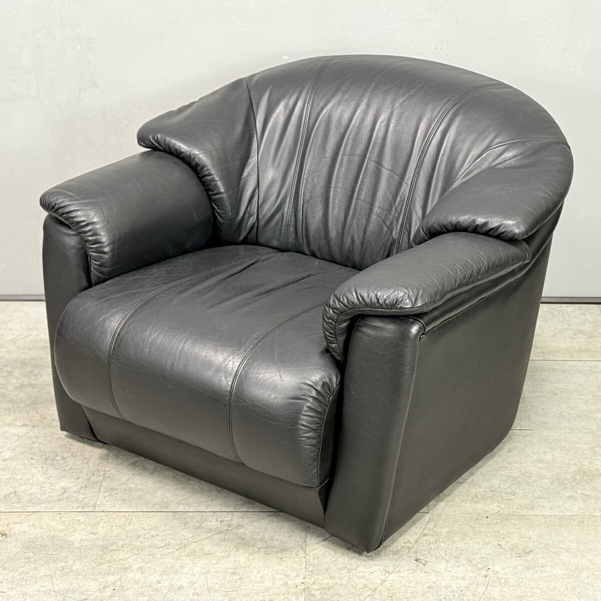 maruni マルニ ソファ レザー 本革 1P 1人掛けソファ 一人掛け シングルソファ ■兵庫県姫路市から A25-211