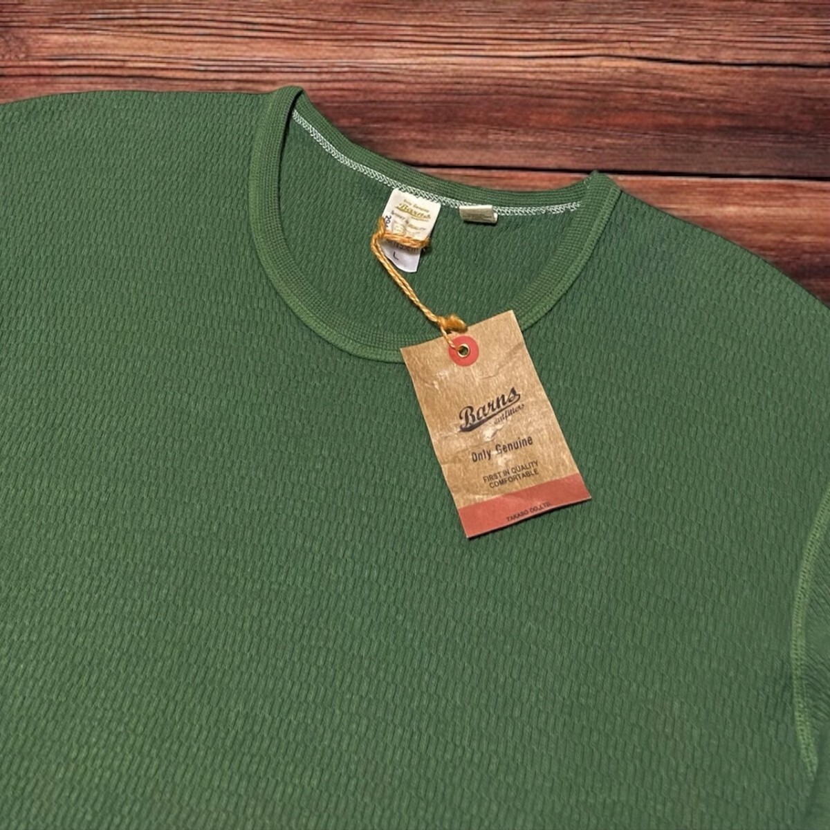 BARNS バーンズ LOT294 ハニカム サーマル 長袖 カットソー Tee★Lサイズ 日本製★