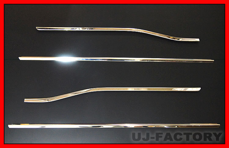 【特価/即納】ステンレス製 ピカピカの鏡面仕上げ★エブリイワゴン DA17W/サイドウインドーモール ４Pセット（サイドウィンドートリム）