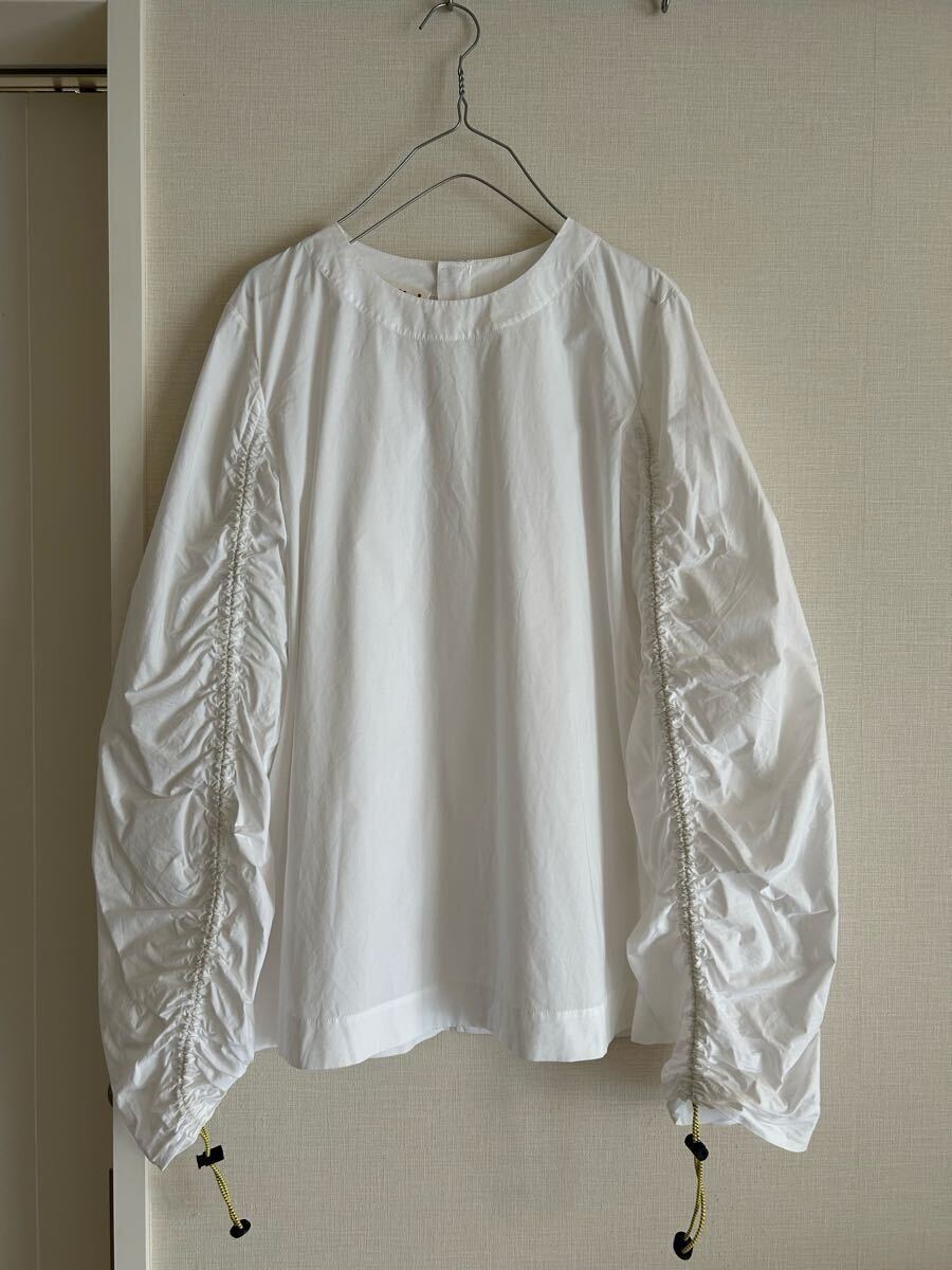 マルニ　コットン　ブラウス　白　ホワイト　MARNI トップス　綿　ドローコード