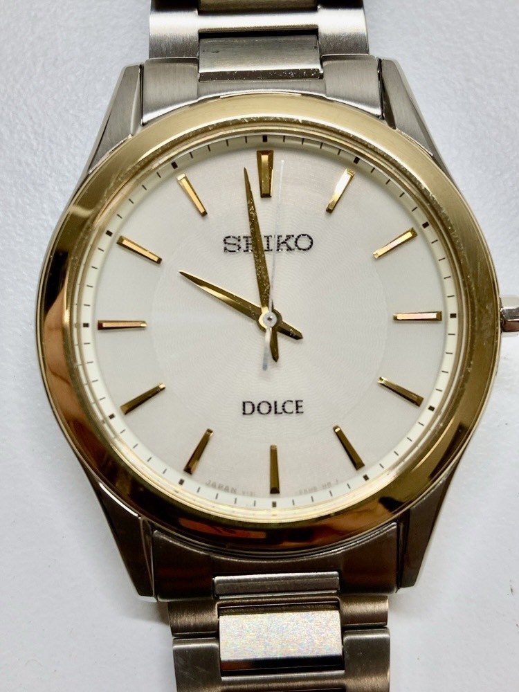 ★SEIKO セイコー DOLCE ドルチェ V131-0EA0 ソーラー時計 腕時計 メンズ 現状品 中古 アナログ クォーツ