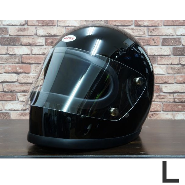 OCEAN BEETLE「STR」ブラック　サイズ：L　（装飾用 オーシャンビートル ビンテージ フルフェイス