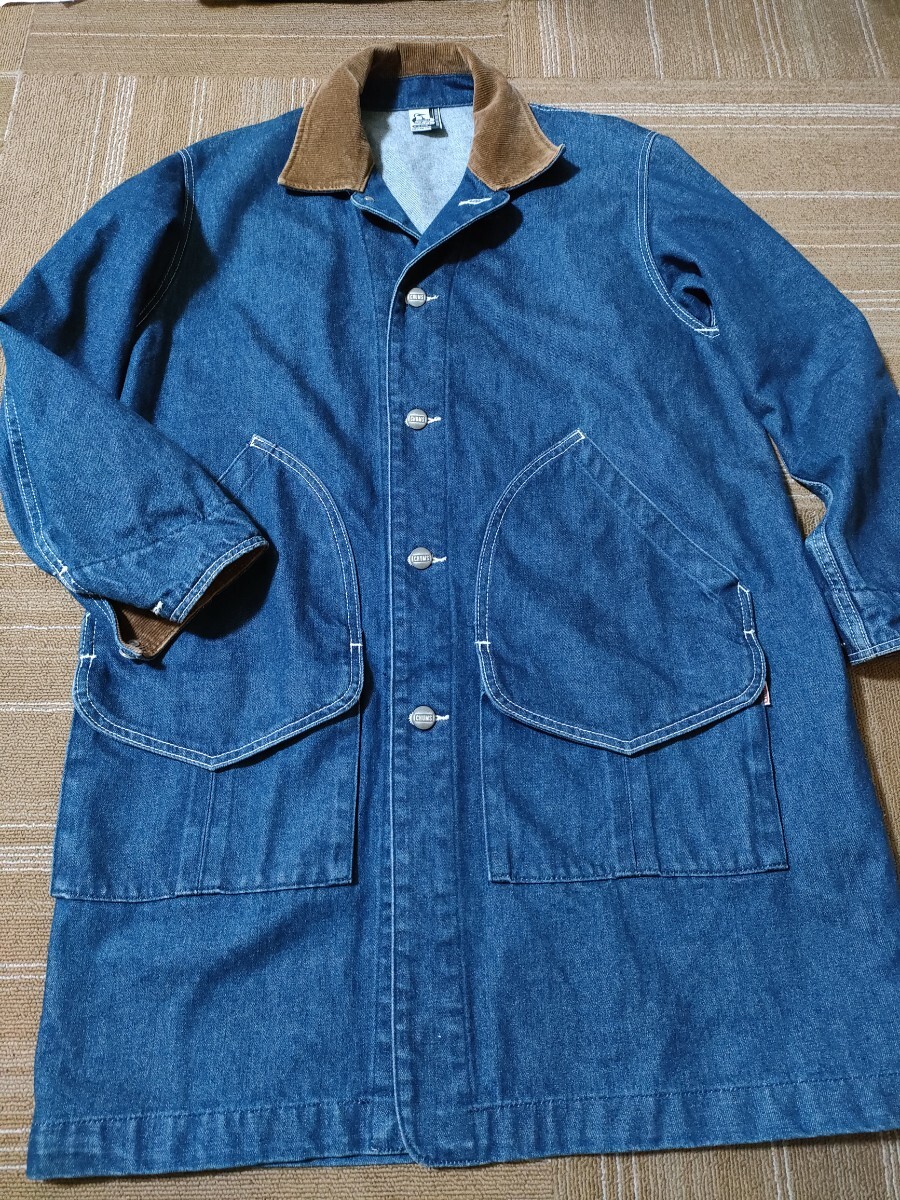 サイズ：L　美品　定価:16200円　chums　Flame Retardant Coat チャムスCHUMS　 デニム カバーオール　難燃コート　