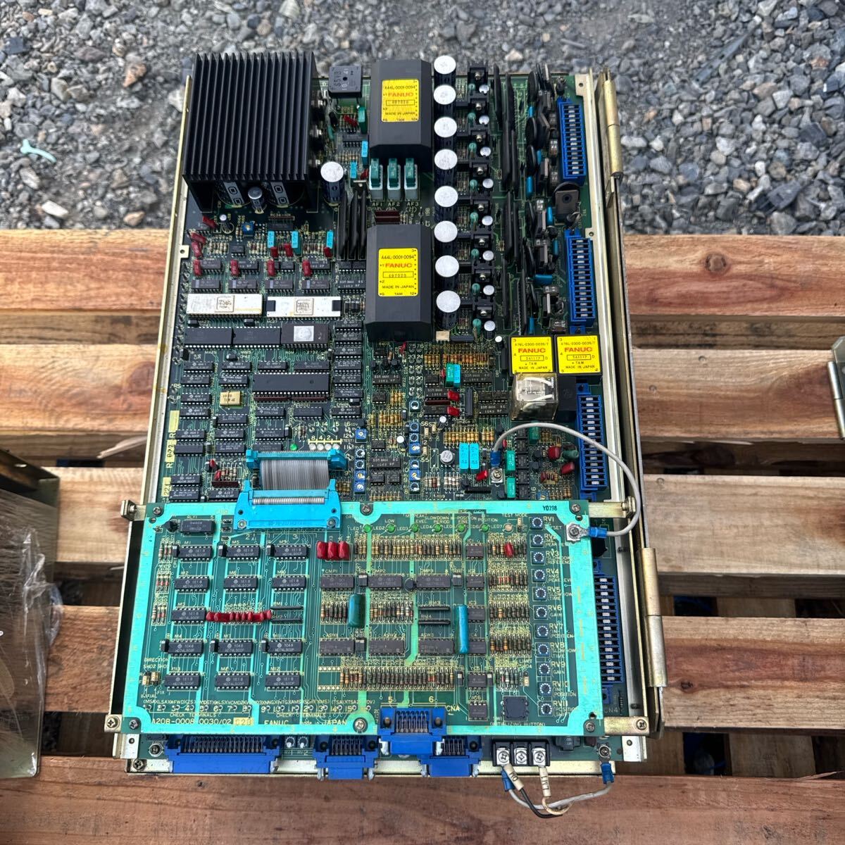 5Y063 Fanuc A06B-6044-H008 AC スピンドル サーボ ユニット A20B-0009-053 / A20B-0008-003 動作保証　