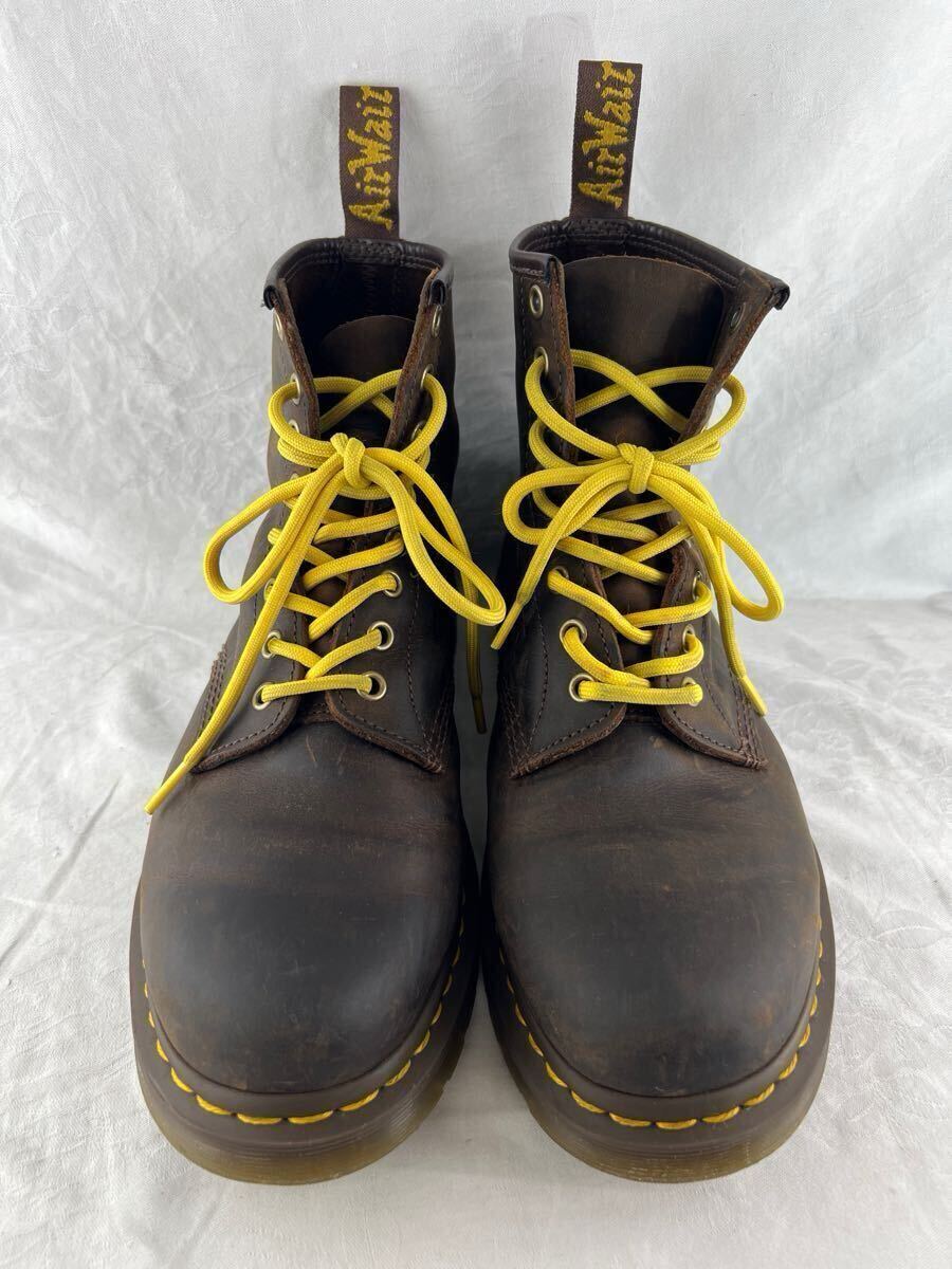 【USED】ドクターマーチン　Dr.Martens ブーツ　8ホールブーツ　ブラウン　イエローステッチ　UK8