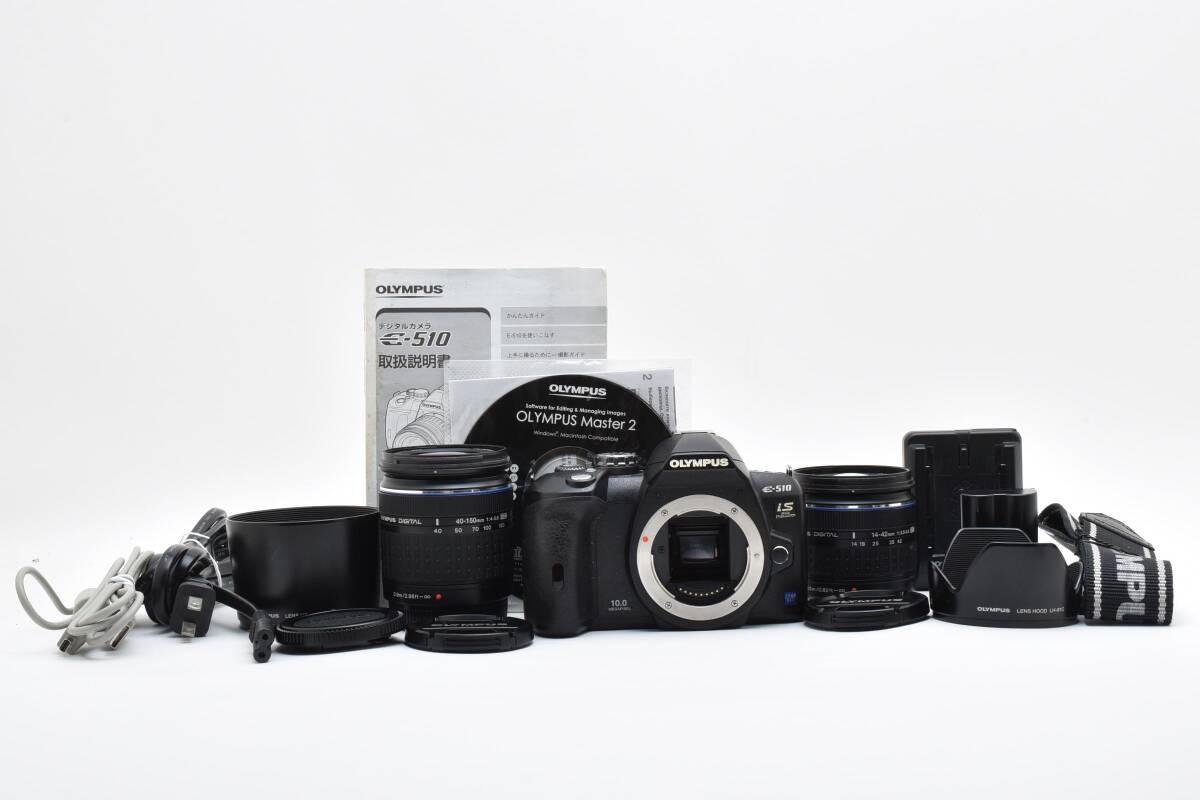 オリンパス OLYMPUS E-510 40-150mm F4-5.6 14-42mm F3.5-5.6 レンズ2本セット デジタル一眼レフ (92)