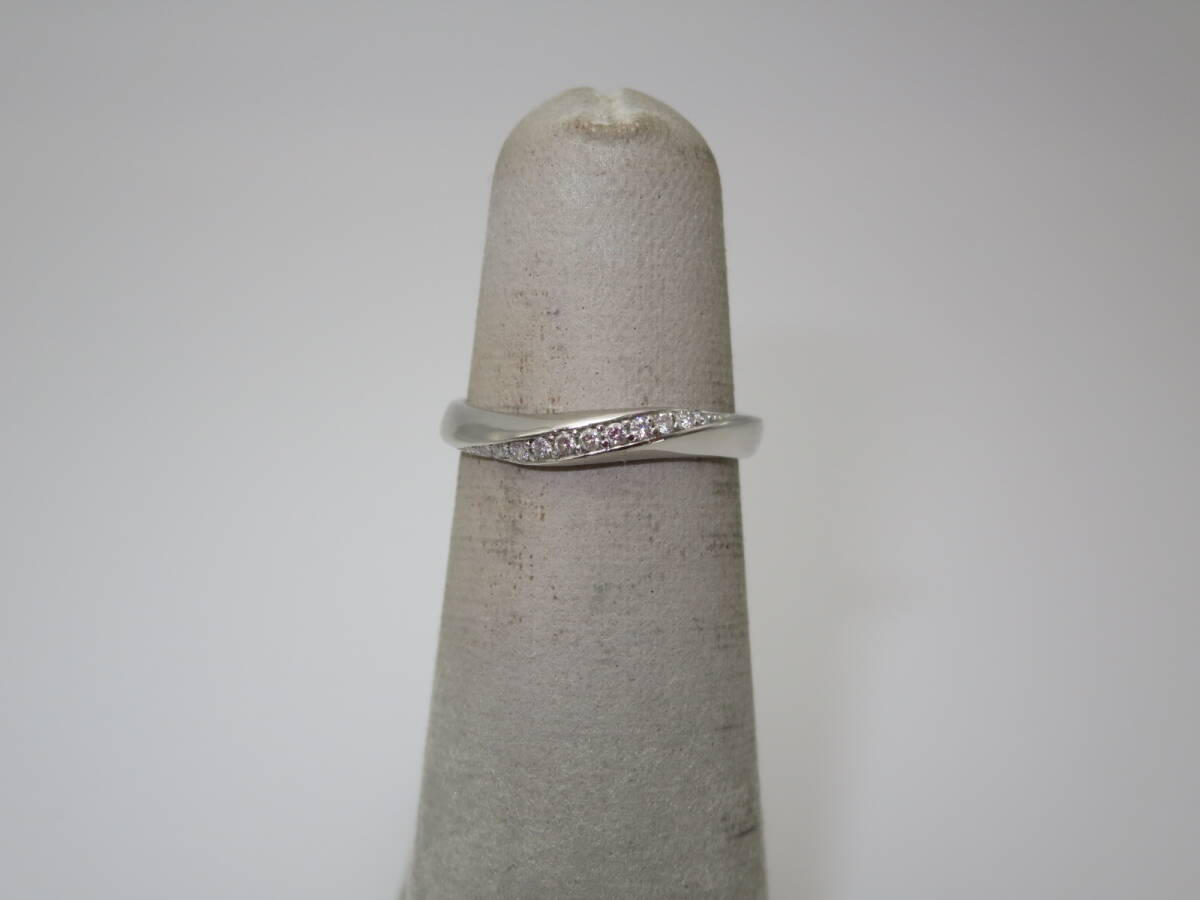 ☆ 4℃ Pt950 ダイヤ 約7.5号位 約2.8g位 仕上済 中古 リング ☆②S