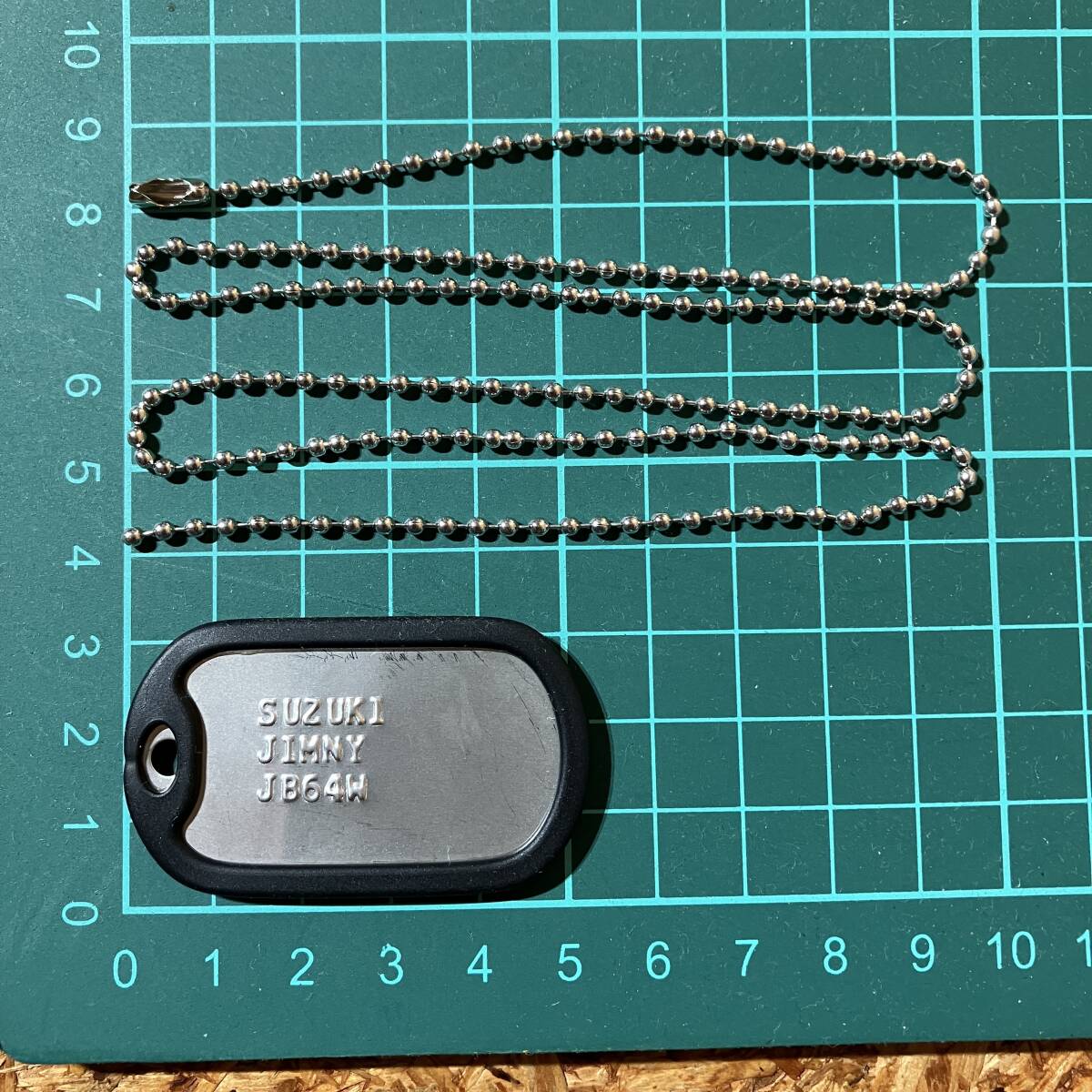 SUZUKI JIMNY JB64W DOG TAG ドッグタグ ボールチェーン キーホルダー スズキ ジムニー サイレンサー ネックレス セット ミリタリー IDタグ