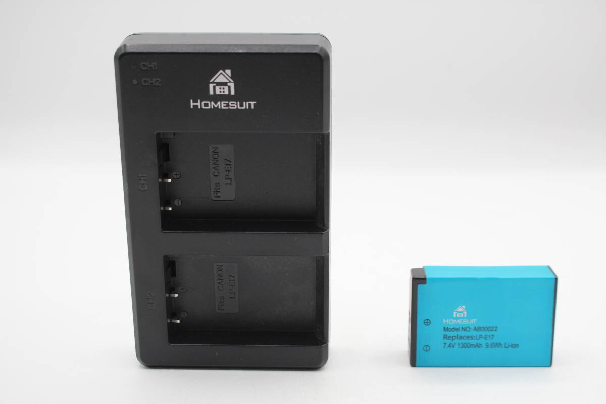 送料無料◆Canon キャノン LP-E17 リチウムイオン 互換品 バッテリー 充電器◆0109