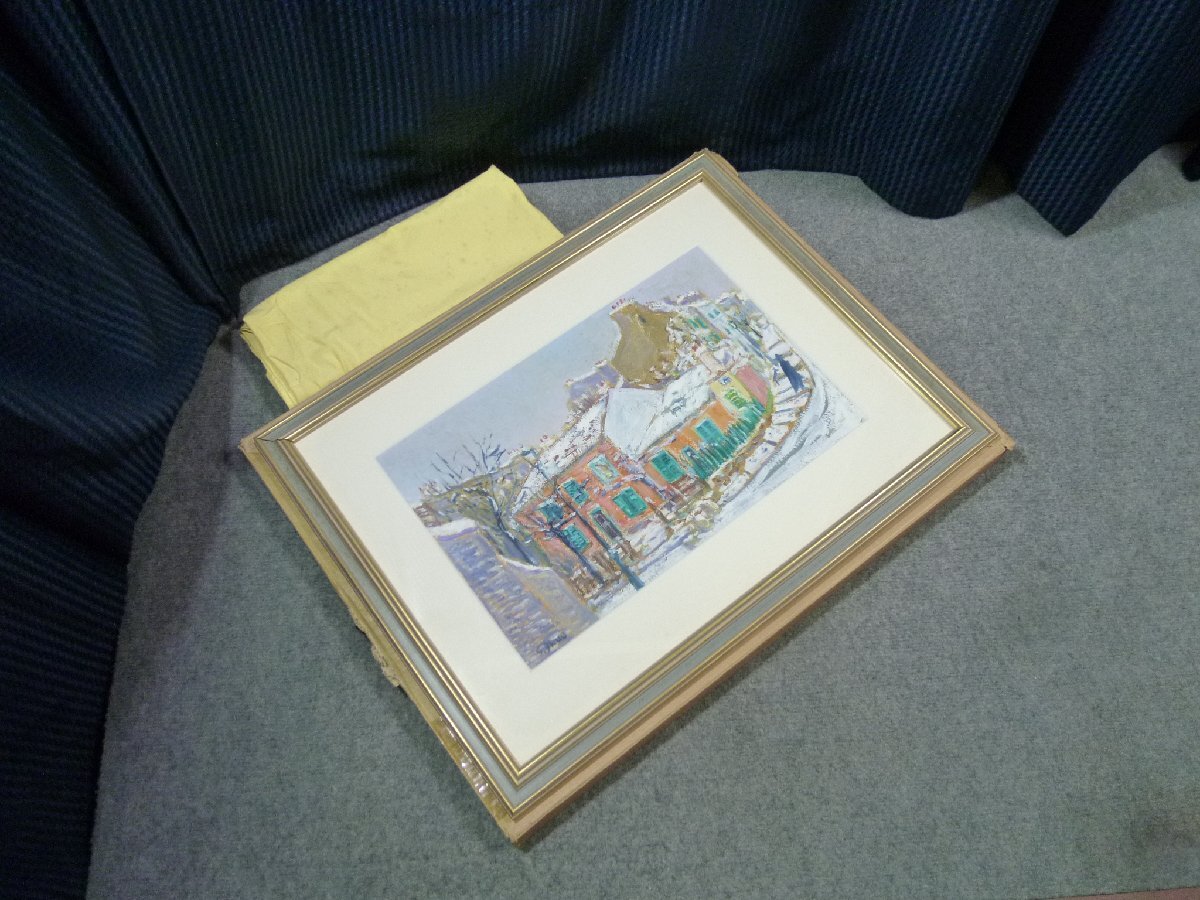 ▲ 嶋田幾雄 「パリにて 雪のモンマルトル ラパン・アジル」 2002年 風景画 絵画 ▲