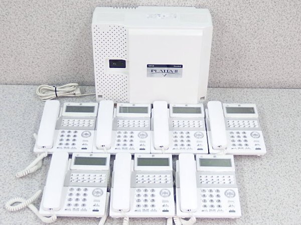■β Saxa/サクサ 主装置＋電話機セット PT 1000Ⅱ Standard -Ⅴ 主装置 + 標準電話機 DCT810(W) 7台【0801-04】