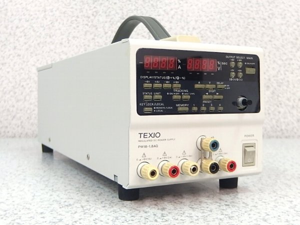 ■※♪ 【セール開催中!】現状品 TEXIO/テクシオ 多出力直流安定化電源 PW-Aシリーズ PW18-1.8AQ マルチメーターでの電圧測定確認