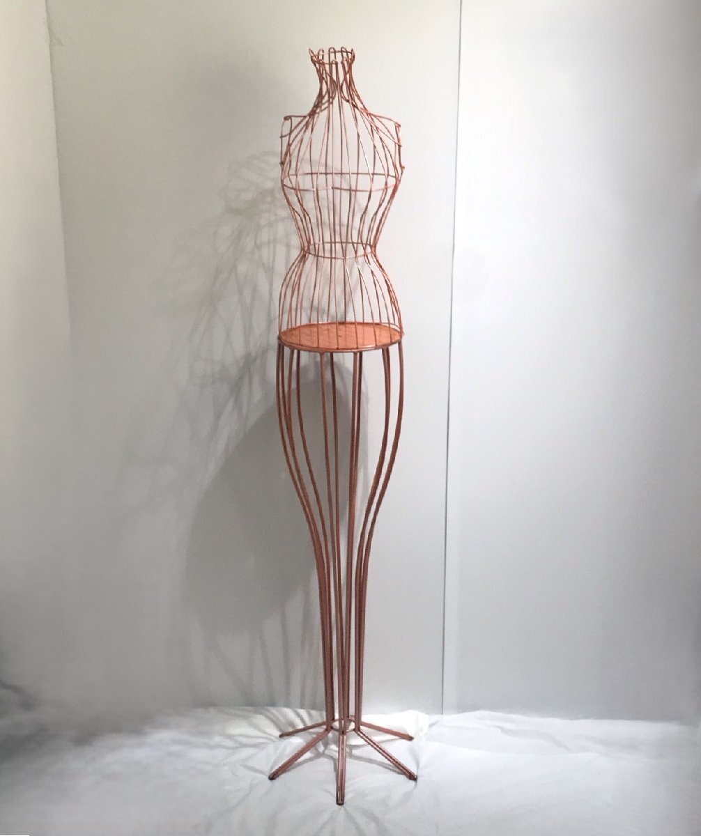 【お引取り歓迎】ワイヤートルソー 女性用 アンティーク ディスプレイ 高さ約163㎝、約7.4㎏オブジェ 破損あり 店舗用【道楽札幌】