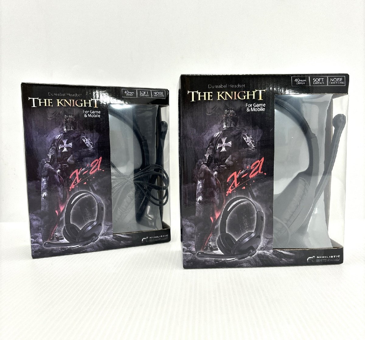 スーパー ゲーミング ヘッドセット THE KNIGHT X-21 For Game＆Mobile ２個セット 未使用保管品 グラック 【道楽札幌】