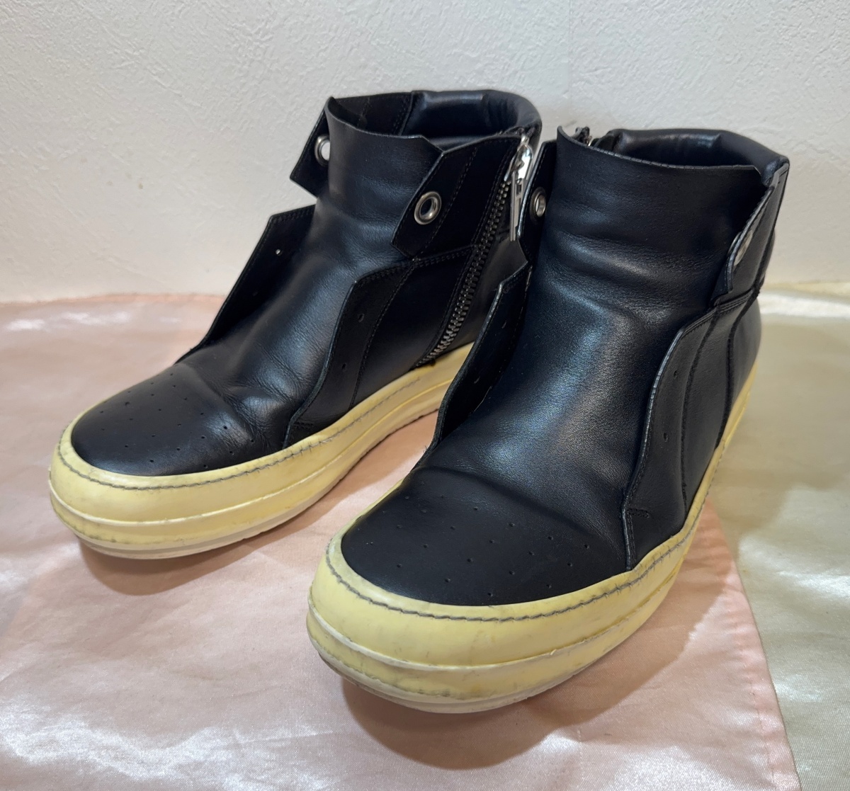 Rick Owens Island Dunk リックオウエンス アイランドダンク　スニーカー　サイドジップ　ラッカーニ　チャッカ　ハイカット　レザー