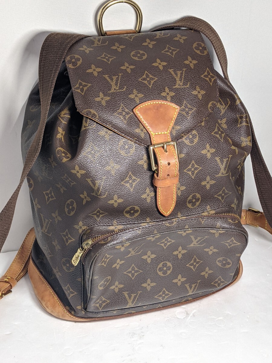 ルイ・ヴィトン Louis Vuitton モンスリ GM バックパック デイパック リュック モノグラム ブラウン M51135