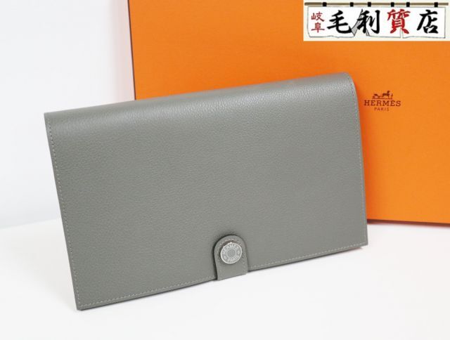エルメス HERMES R.M.S トゥタンマン 札入れ エヴァーカラー グリメイヤー W刻印 極上美品 【中古】 2つ折り 長財布