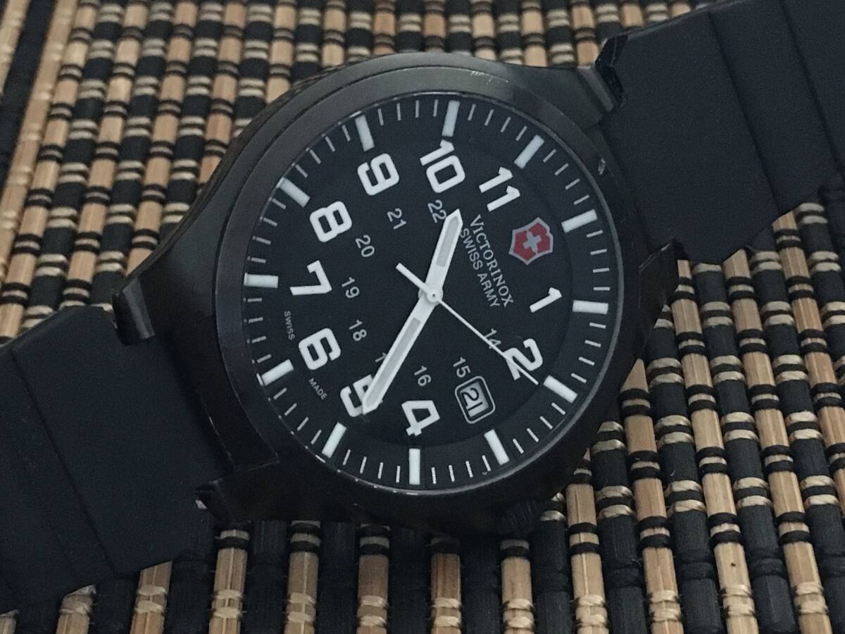[◆5au]VICTORINOX/ビクトリノックス SWISS MADE メンズ ブラック クオーツ