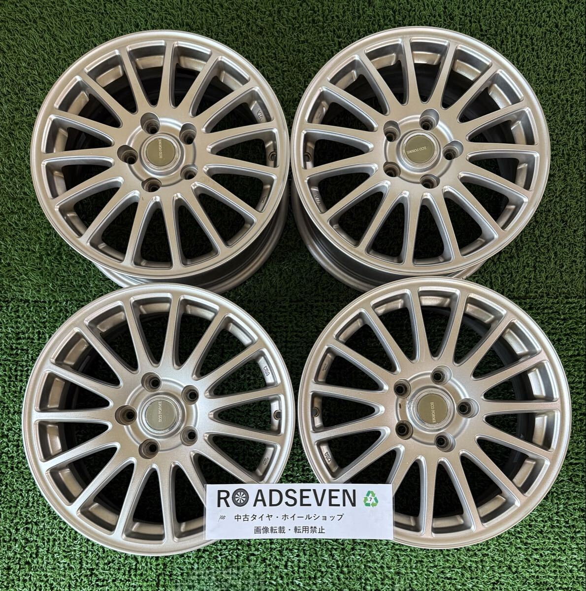 ★BRIDGESTONE ブリジストン ECO FORME★16×6.5J +54 PCD114.3 5H ハブ:約73mm 4本Set アルミホイール 中古 ★小傷/線傷等有り ★送料無料