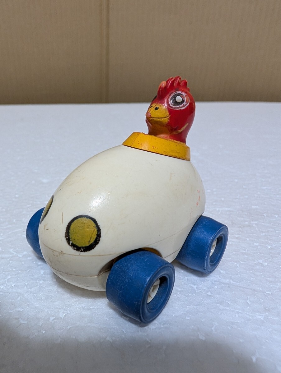1970年代 当時物 アンティーク玩具 ビンテージ トンカチキン エッグカー TONKA MADE IN HONG KONG 香港製 昭和レトロ