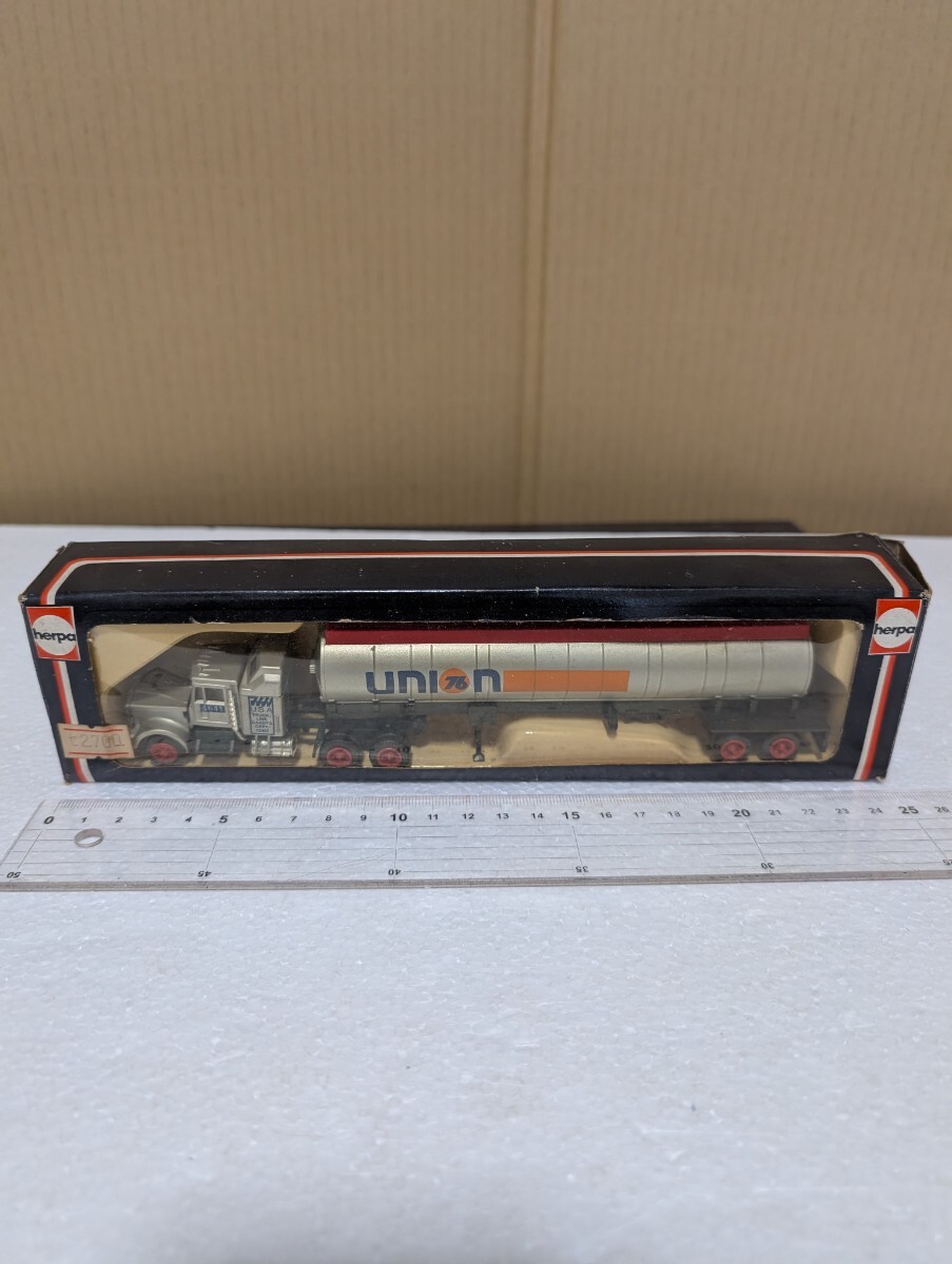 昭和当時物 ミニカー Herpa 1/87 950209 KENWORTH TANK UNION ケンワース タンクローリートラック ユニオン 箱破損 鉄道模型ストラクチャー