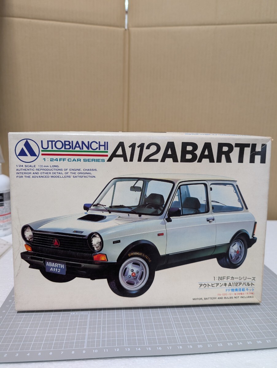絶版プラモデル 昭和プラモ vintage 1985 Nitto 1/24 Autobianchi A112 Abarth 絶版 日東化学 アウトビアンキ アバルト FF CAR SERIES