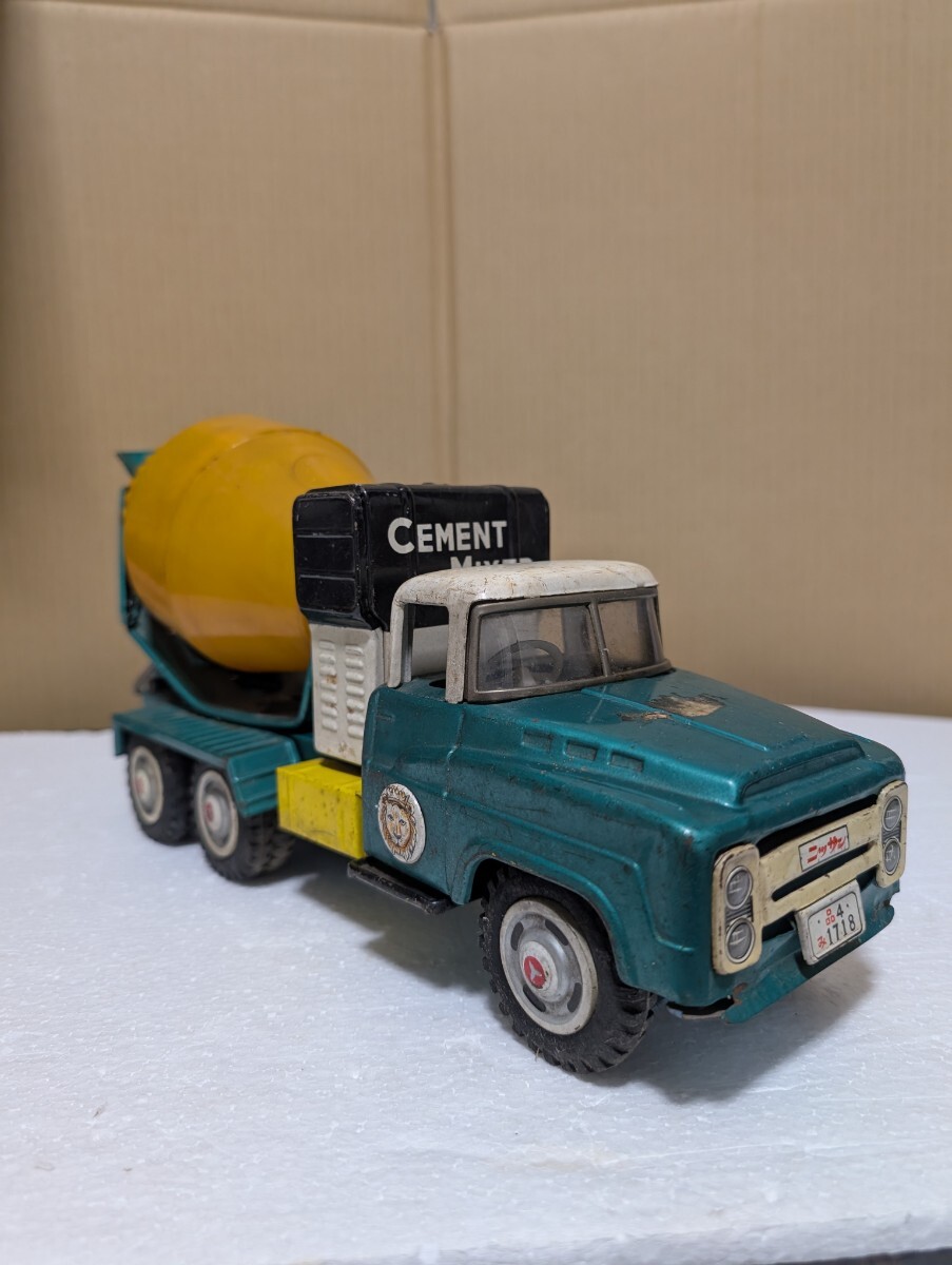 昭和当時物 ブリキ玩具 MKK ミカド玩具 日産トラック CEMENT MIXER セメントミキサー輸出用モデル MADE IN JAPAN 日本製 シングルナンバー