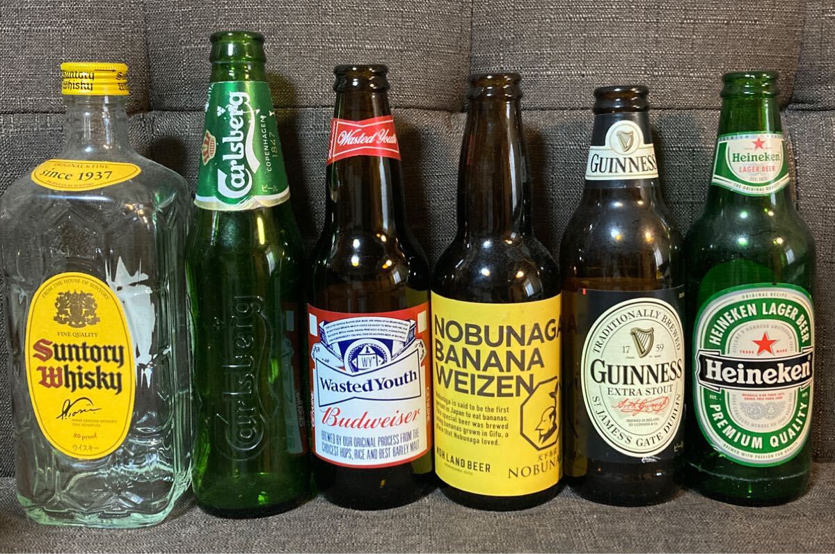 ビール瓶 色々 サントリー角瓶 空瓶セット インテリアに