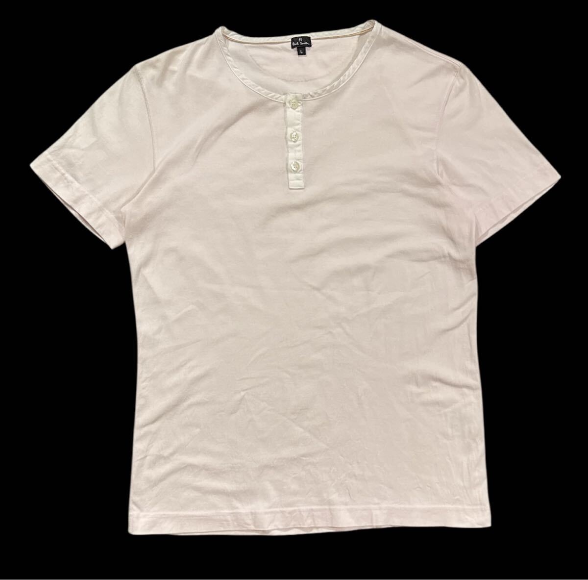 送料無料 ○ PS Paul Smith ポールスミス ○ ヘンリーネック 半袖 Tシャツ ライトピンク L
