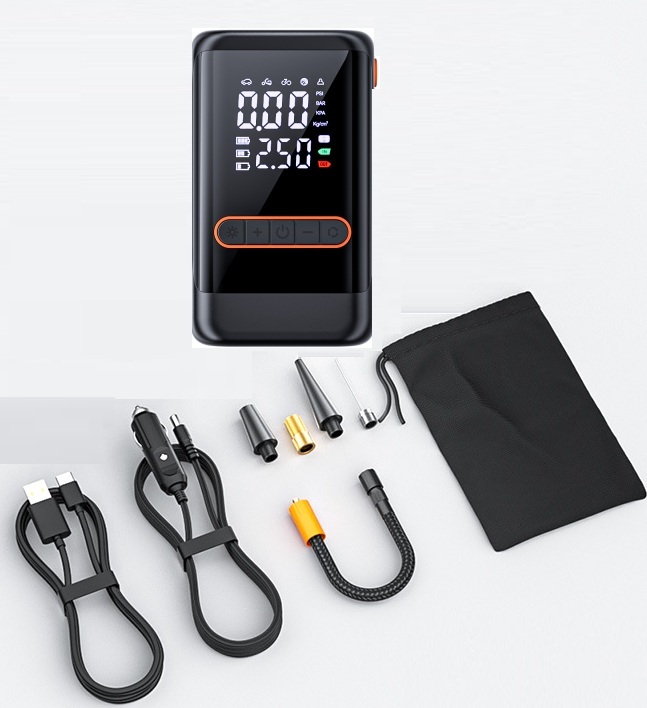 自動 電動 エアポンプ エア 空気入れ タイヤ 電動 自転車 自動車 バイク 空気圧 デジタル シガー USB充電