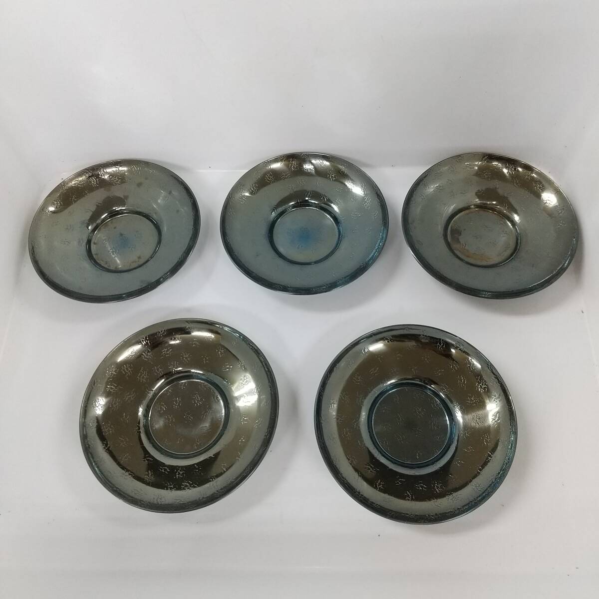 ◎未使用/保管品◎ピーチブランド PEACH BRAND HOLLOWWARE 茶托5枚セット ステンレススチール18-8 ◇即発送