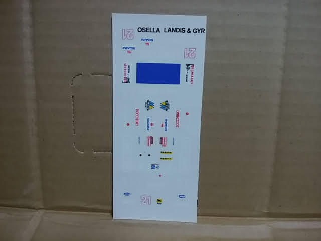 ★1/43メーカー不明 スペアデカール オゼッラFA1H イタリアGP デカール