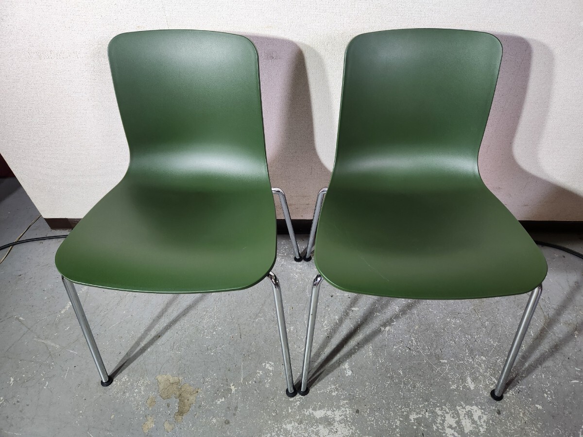 ヴィトラ/vitra/ハル HAL/ハルチューブ/スタッキング/ジャスパー モリソン/カーキ系/2脚セット