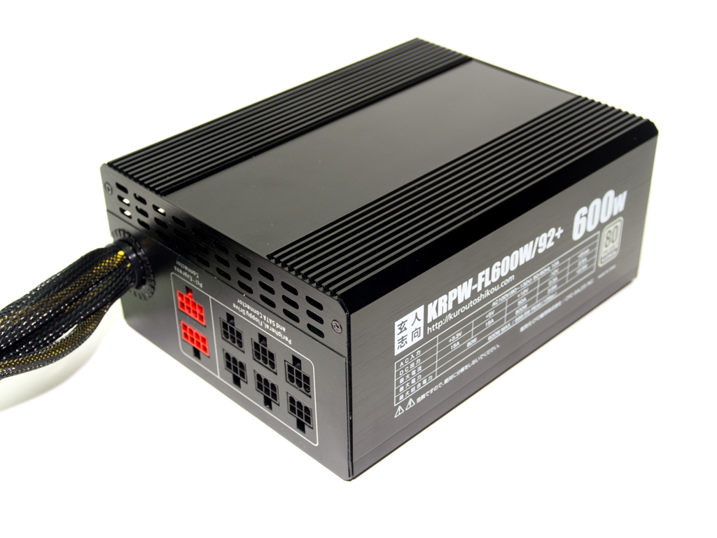 NO.49【中古動作品】玄人志向 KRPW-FL600W/92+ 600W 80PLUS PLATINUM 電源BOX 電源ユニット