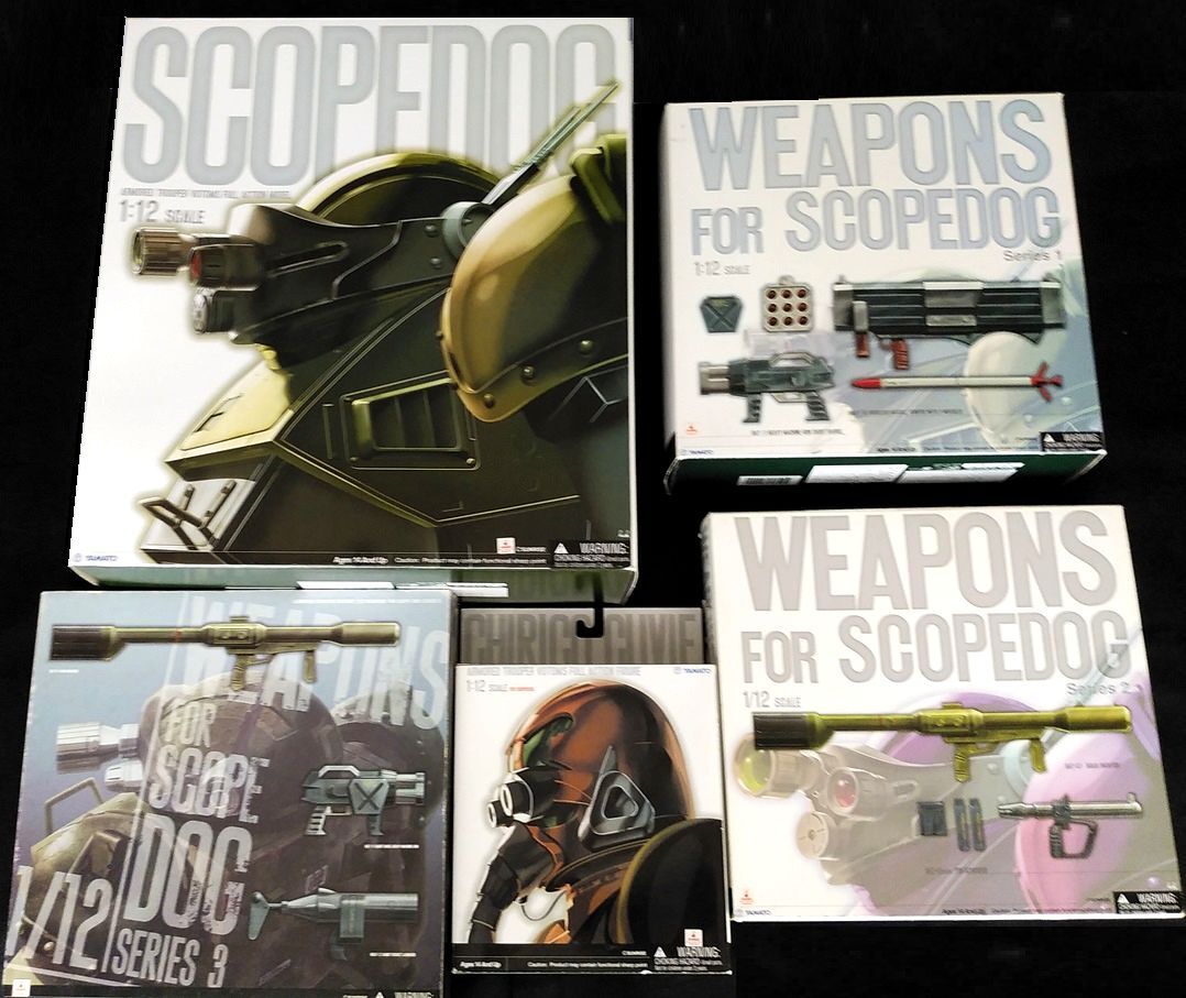 ★ ☆同梱NG☆ ボトムズ 【絶版】やまと スコープドック フルアクションモデル & キリコ & 武器セット1,2,3 全5個セット ★