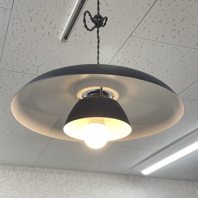 美品 アンプール? 1灯 ペンダントライト 【中古】動作保証 Ampoule 天井照明 ブラック オシャレ アイアン風シェード/900307在★2