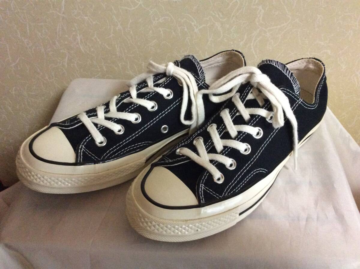 ★　コンバース　オールスター　チャックテイラー　ローLOW　70ｓレプリカ　箱無し　美中古　クリーニング済み　黒　　　　25.0㎝　