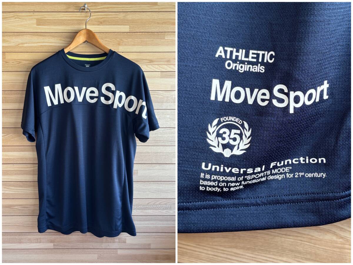 #セール★大きい サイズ XO XXL 3L★DESCENTE デサント MOVE SPORT ムーブスポーツ クーリング機能 -3℃ 半袖 シャツ Tシャツ ネイビー 紺