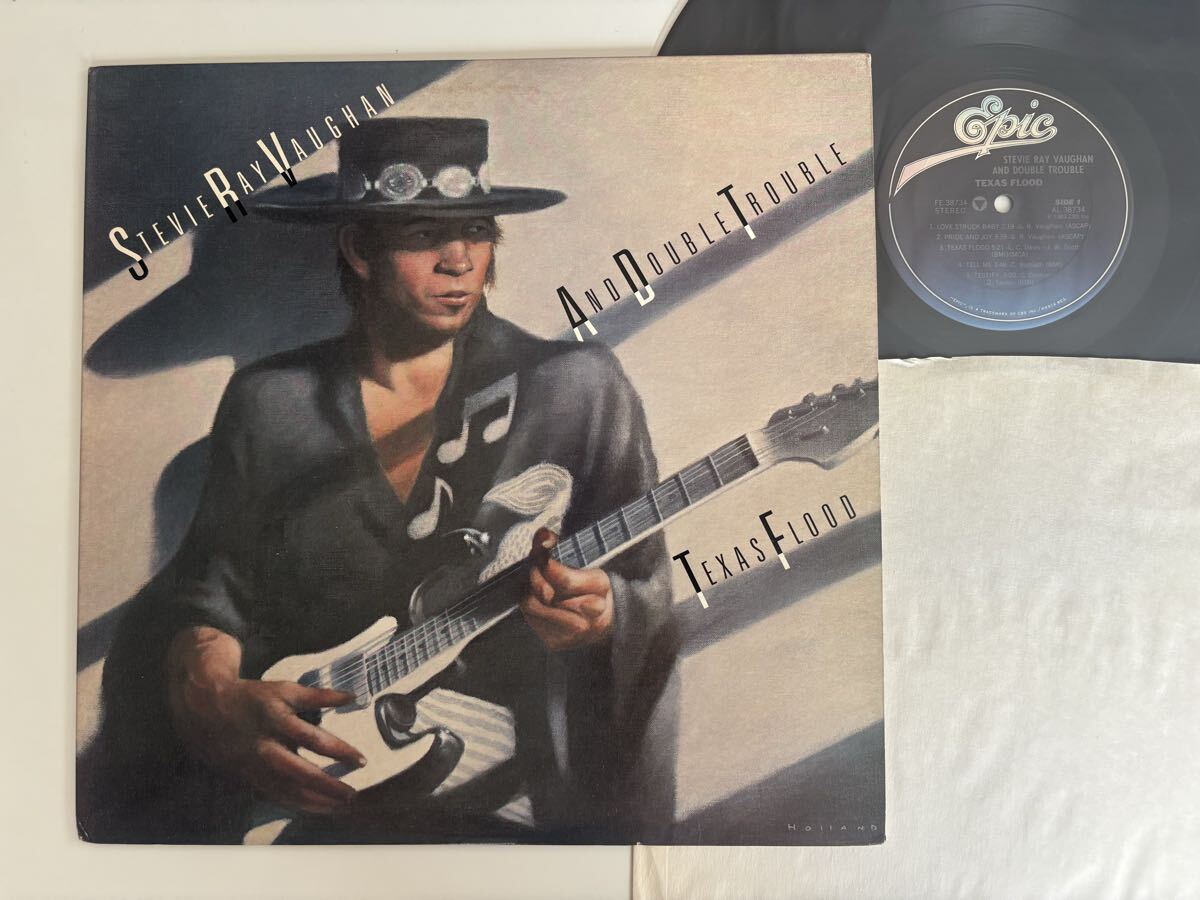 【US CARROLLTON PRESS】STEVIE RAY VAUGHAN AND DOUBLE TROUBLE / TEXAS FLOOD LP epic FE38734 スティーヴィー・レイ・ヴォーン 83年1st
