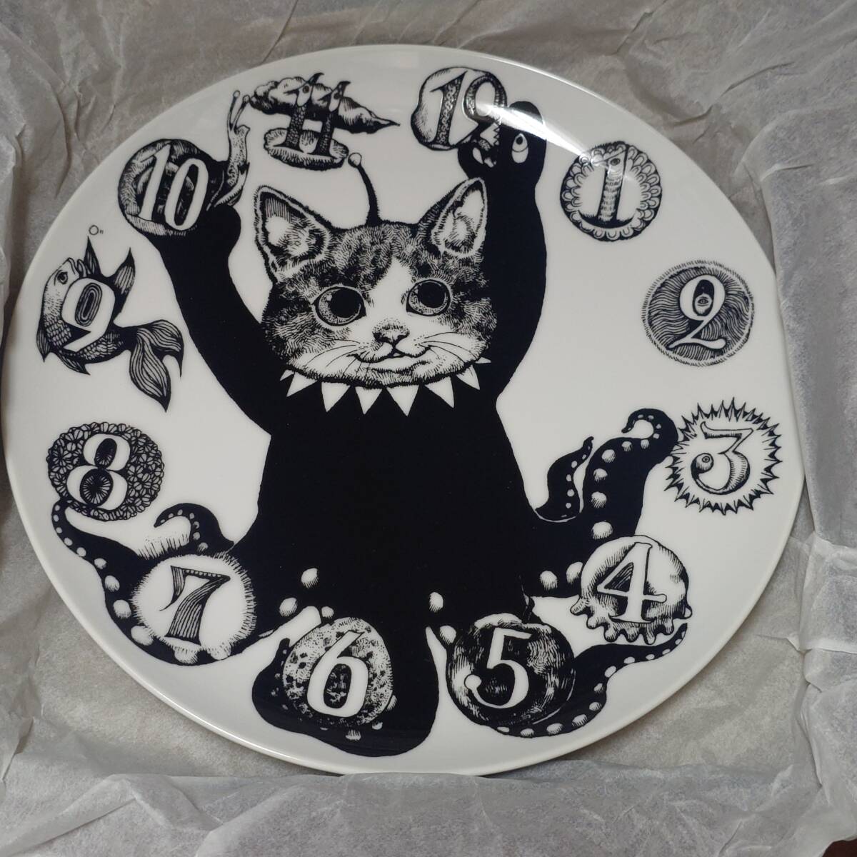 ヒグチユウコ ボリス雑貨店 23cm丸皿 「GUSTAVEくん」 未使用品