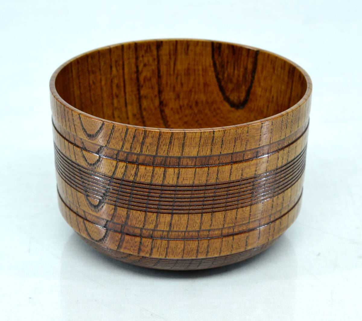 欅 木製茶器 寸胴椀 茶道用具 塗り椀　直径13.5cm 未使用保管品 