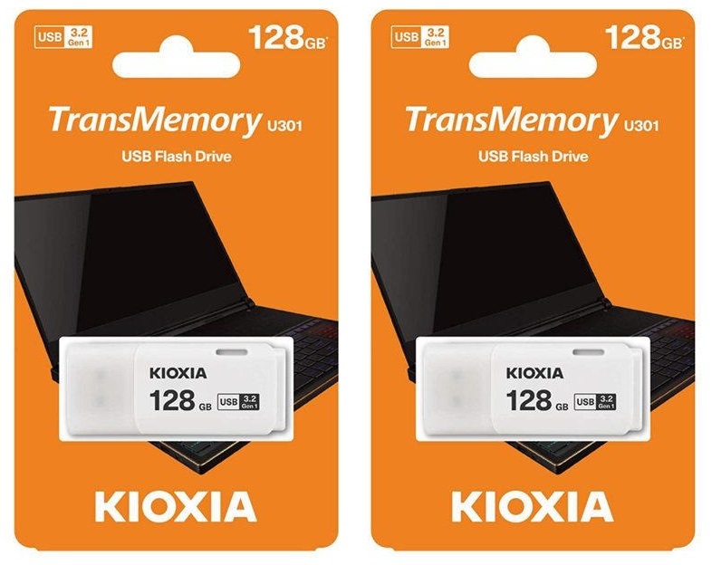 2本セット　128GB USBメモリ キオクシア USB3.2 Gen 1 超高速対応フラッシュメモリー 128GB TransMemory LU301W128GG4 日本製