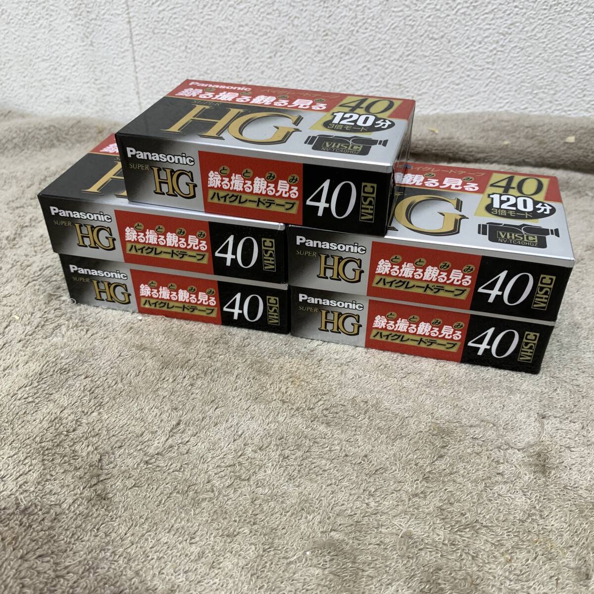 未使用品　PANASONIC　パナソニック　コンパクトビデオカセットテープ　6本セット　NV-TC40HGZ　VHS-C　XZ3932