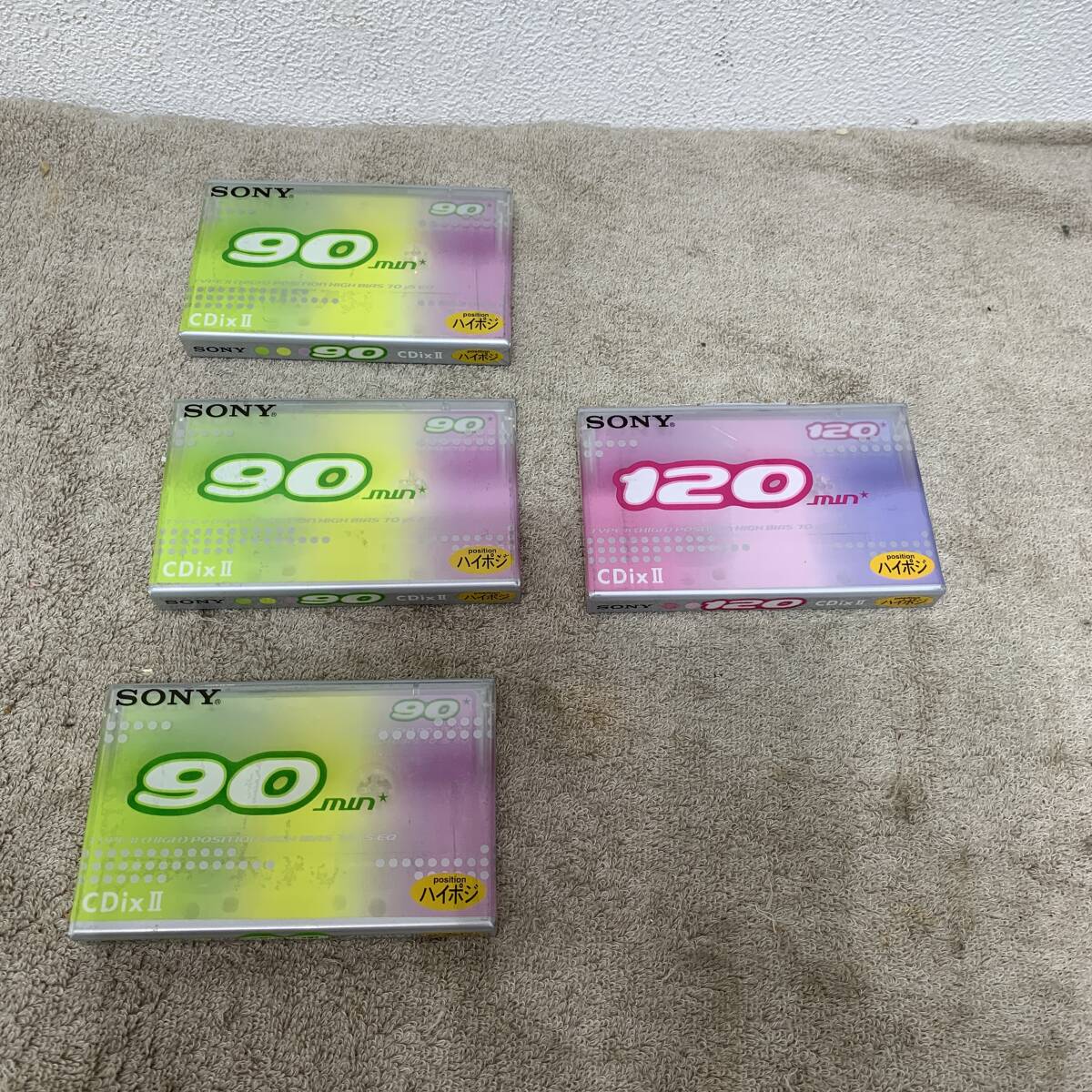 未使用品　SONY　ソニー　カセットテープ　CDixⅡ(90分3本、120分1本)　4本セット　C-90CDX2H　C-120CDX2H　XZ3935